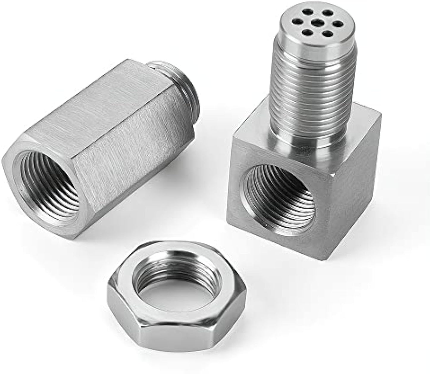 NEW 90° O2 Sensor Spacer Mini Catalizador Mini Catalytic Converter to Fix CEL P0420 P0430 - Mini Catalytic