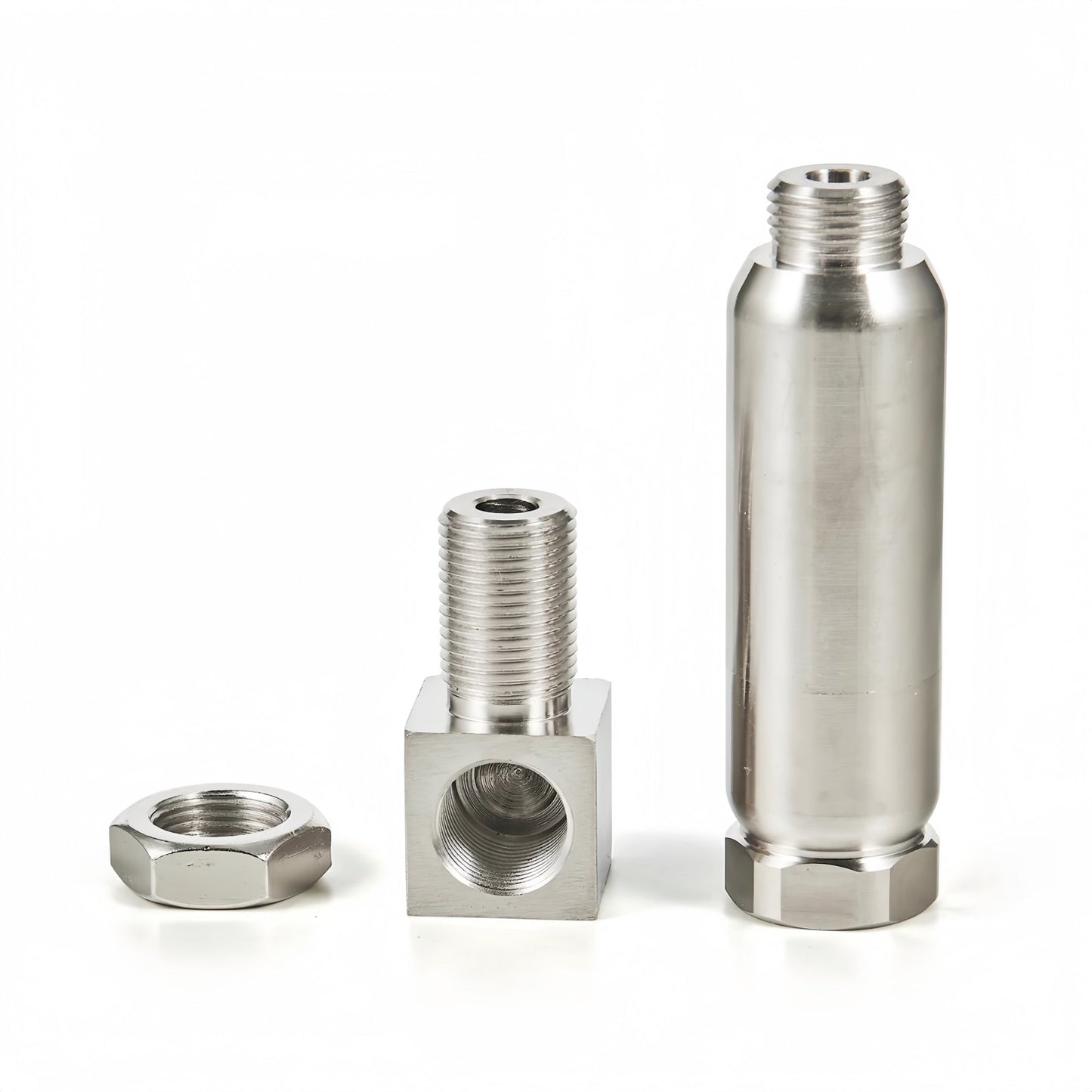 NEW 90° Pro O2 Sensor Spacer Mini Catalizador Mini Catalytic Converter to Fix CEL P0420 P0430 - Mini Catalytic Converter