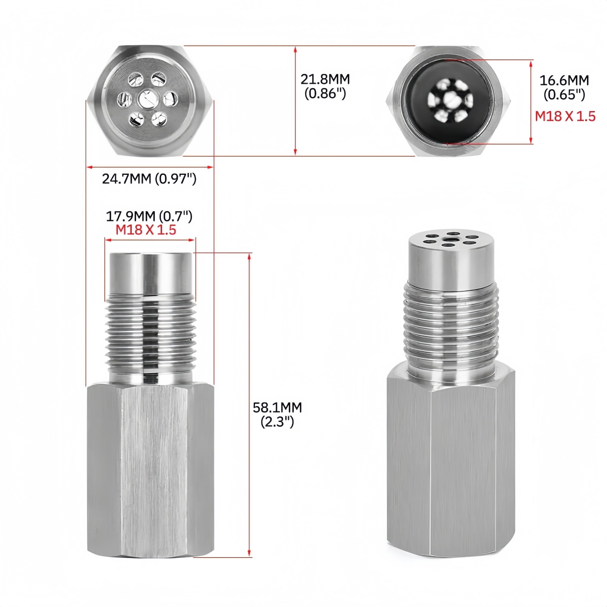NEW 180° O2 Sensor Spacer Mini Catalizador Mini Catalytic Converter to