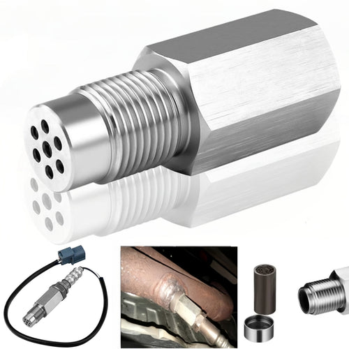 NEW 180° O2 Sensor Spacer Mini Catalizador Mini Catalytic Converter to Fix CEL P0420 P0430 - O2 Sensor Spacer