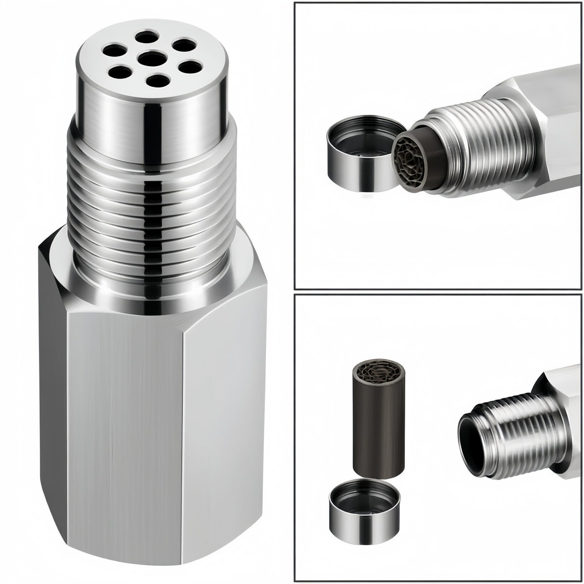 NEW 180° O2 Sensor Spacer Mini Catalizador Mini Catalytic Converter to