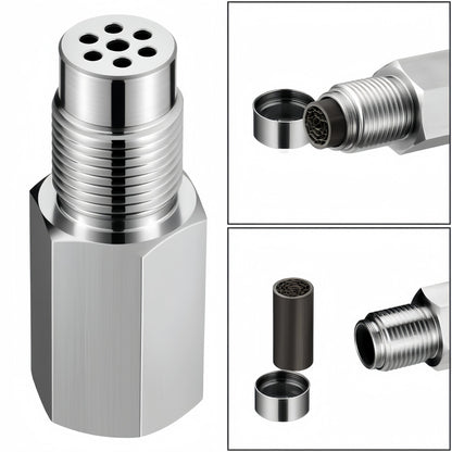 NEW 180° O2 Sensor Spacer Mini Catalizador Mini Catalytic Converter to Fix CEL P0420 P0430 - Mini Catalytic Converter