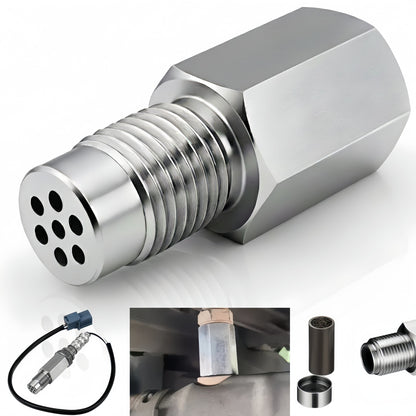 NEW 180° O2 Sensor Spacer Mini Catalizador Mini Catalytic Converter to Fix CEL P0420 P0430 - Mini Catalytic Converter