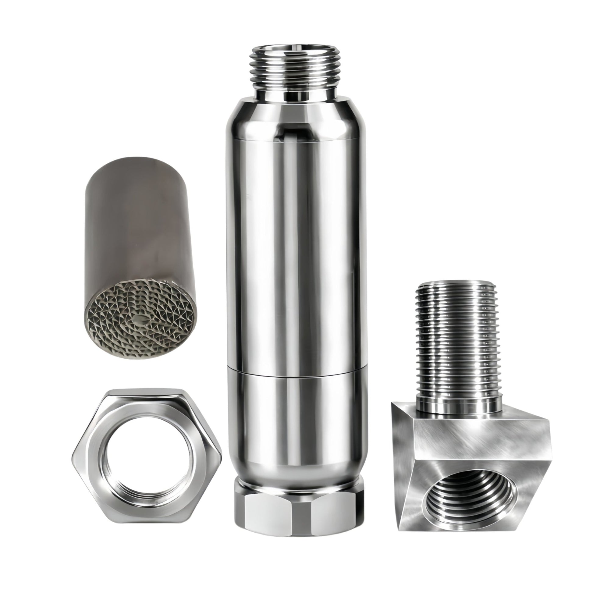 NEW 45° Pro O2 Sensor Spacer Mini Catalizador Mini Catalytic Converter to Fix CEL P0420 P0430 - Mini Catalytic Converter