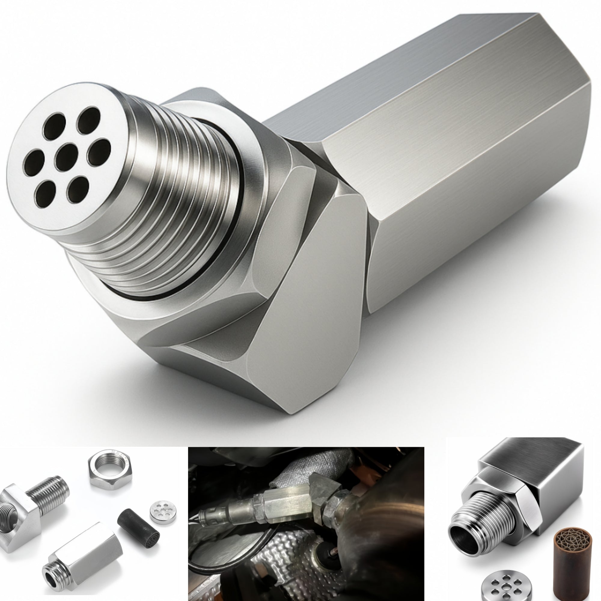 Catalytic O2 Sensor NEW 45° O2 Sensor Spacer Mini Catalizador Mini Catalytic Converter to