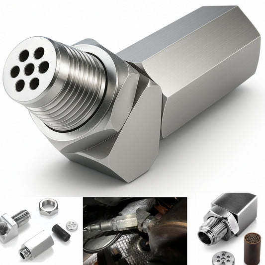 NEW 45° O2 Sensor Spacer Mini Catalizador Mini Catalytic Converter to Fix CEL P0420 P0430 - Mini Catalytic Converter