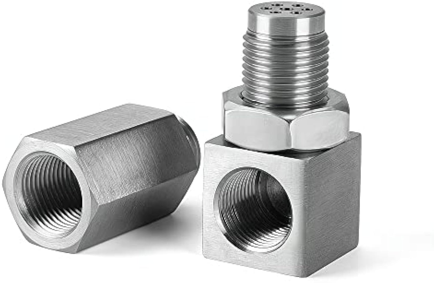 NEW 90° O2 Sensor Spacer Mini Catalizador Mini Catalytic Converter to Fix CEL P0420 P0430 - Mini Catalytic